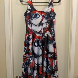 Harleyquin kitty skater dress